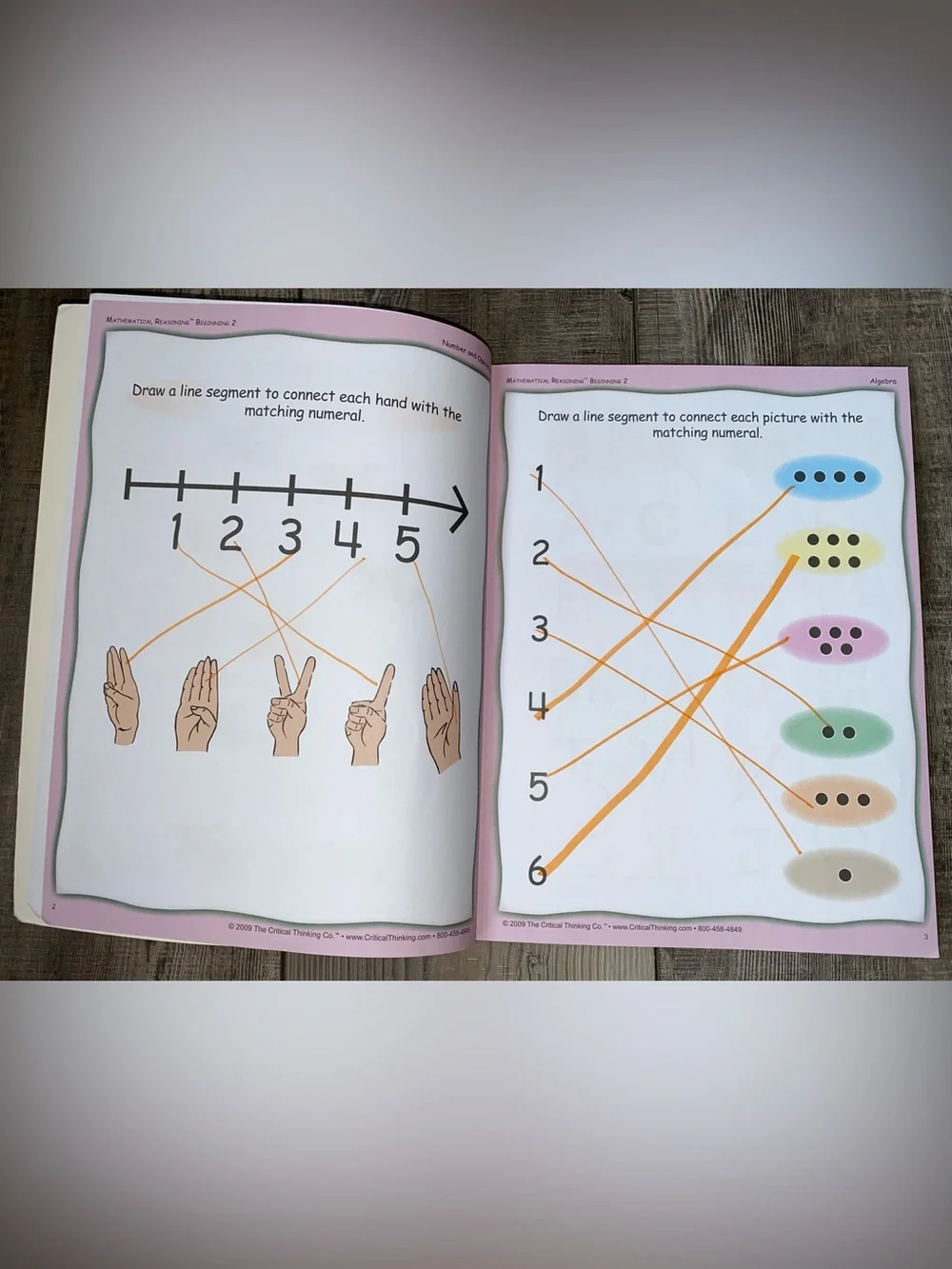 Mathematical Reasoning Beginning 2 Preschool Kindergarten Homeschool Workbook